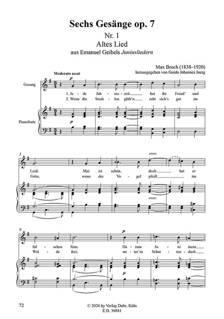 Sämtliche Lieder, Band 1 -Lieder (1858-1859)- (Praktische Ausgabe in vier Bänden) Voice Solo scores gallery preview page 3