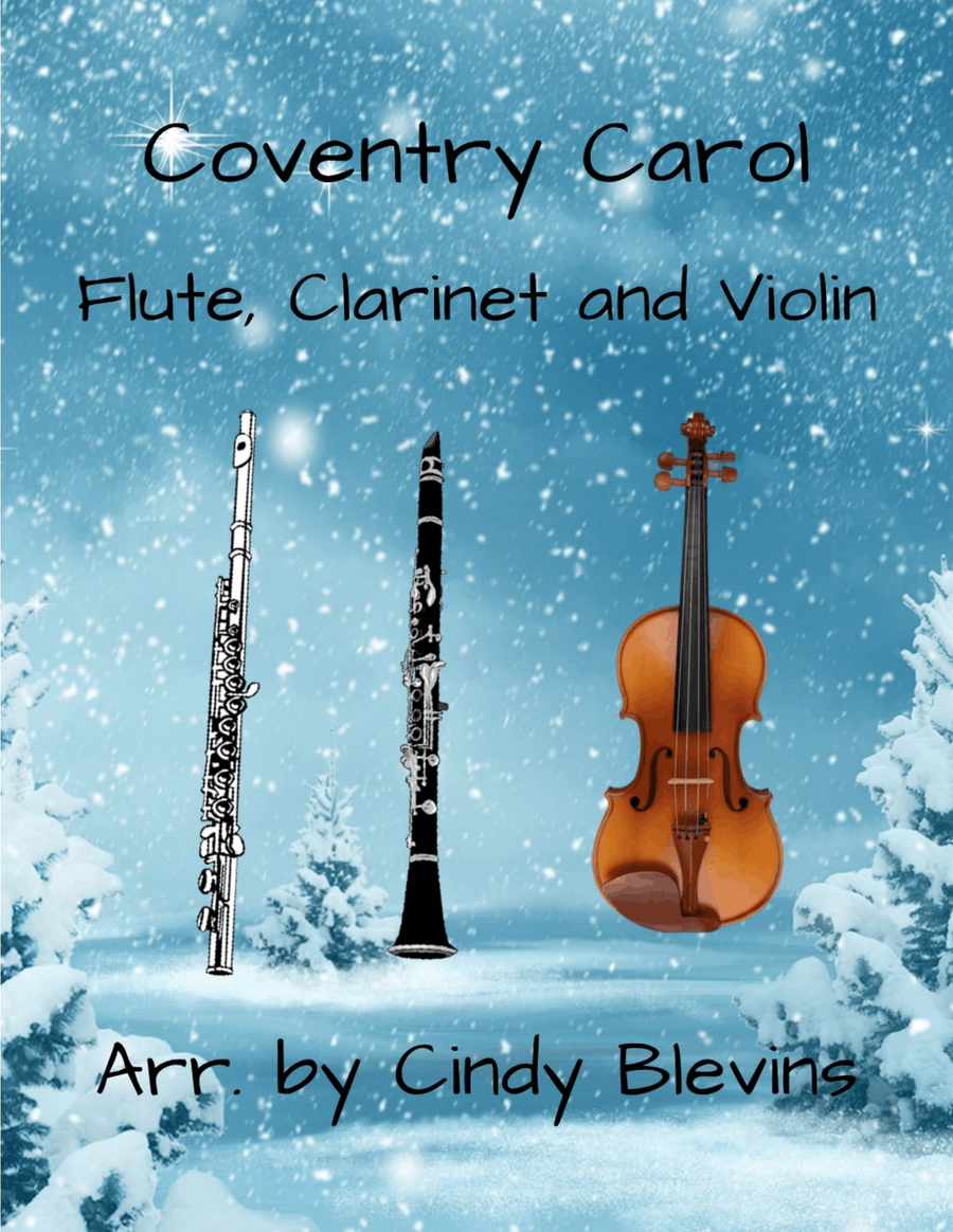 Coventry Carol, for Flute, Clarinet and Violin Small Ensemble scores gallery preview page 1