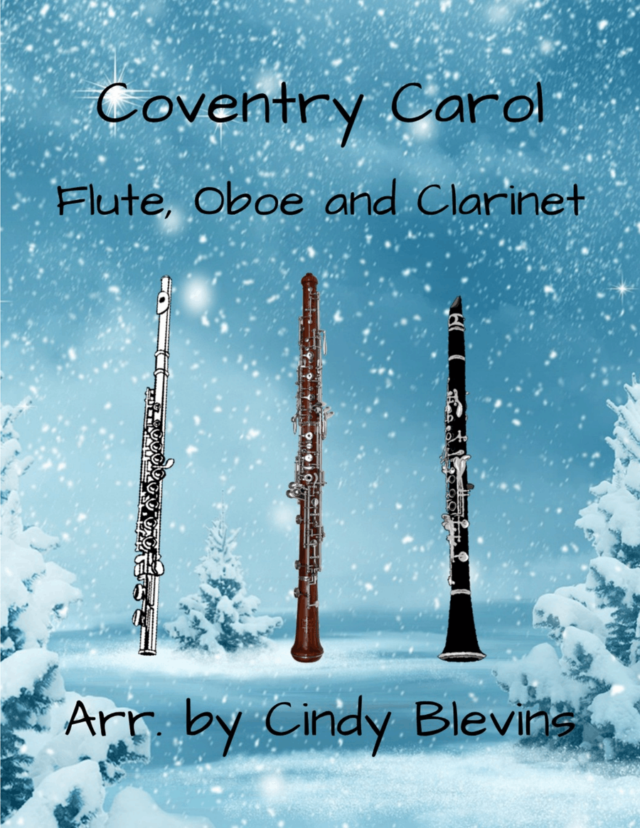 Coventry Carol, for Flute, Oboe and Clarinet Woodwind Trio scores gallery preview page 1