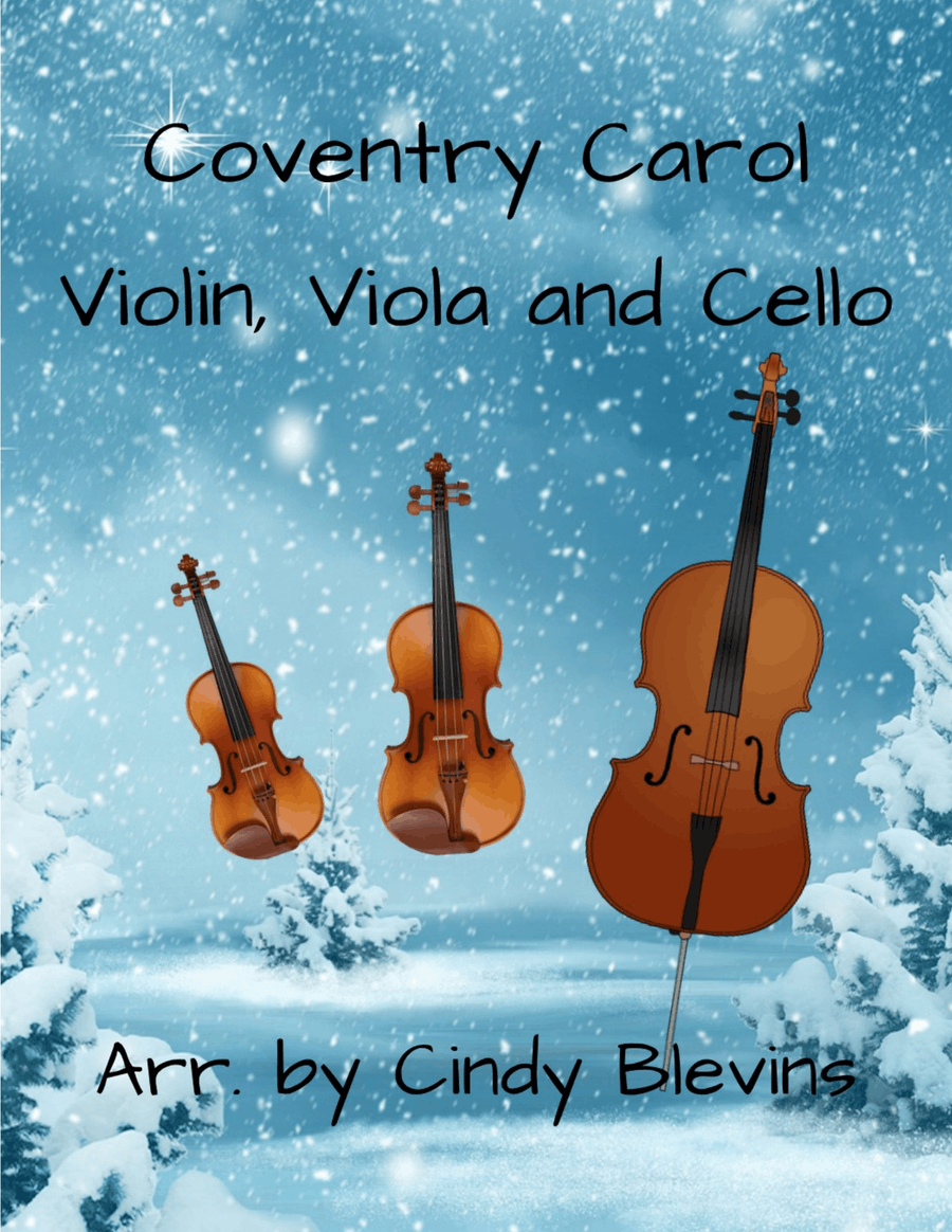 Coventry Carol, for Violin, Viola and Cello String Trio scores gallery preview page 1