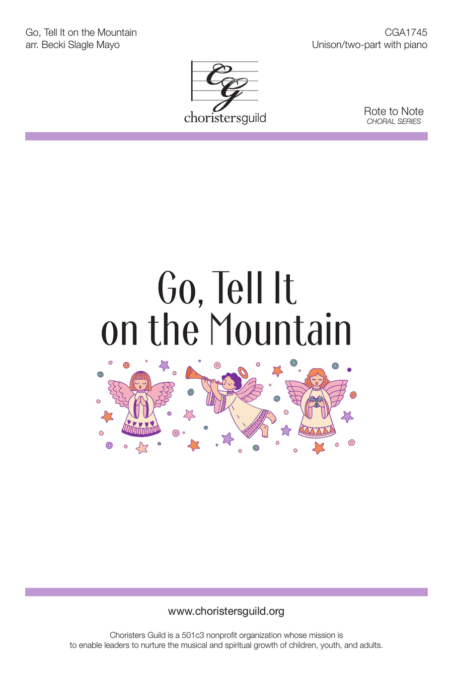 Go, Tell It on the Mountain - Unison/Two-part Unison Choir scores gallery preview page 1