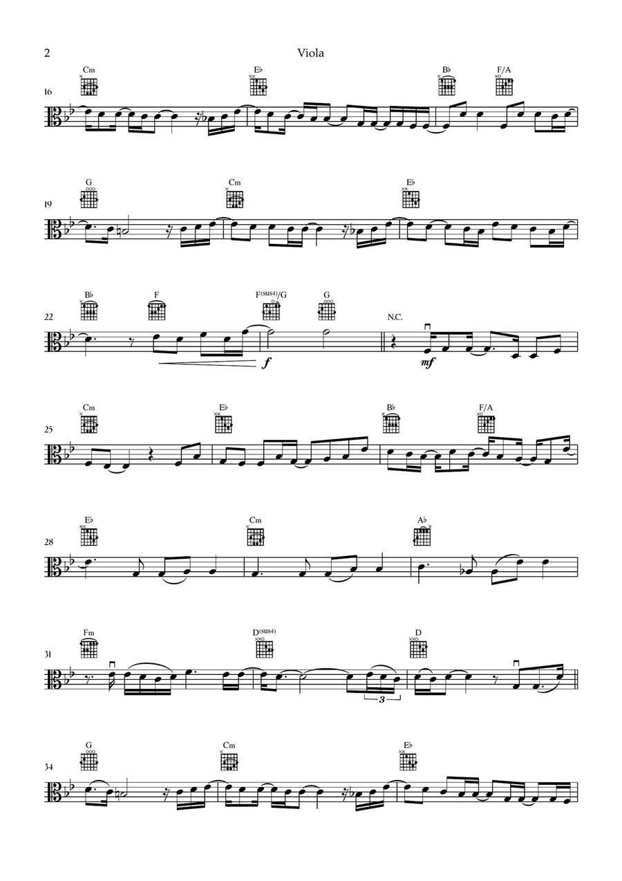 Beyond (End Credit Version) Viola Solo scores gallery preview page 2