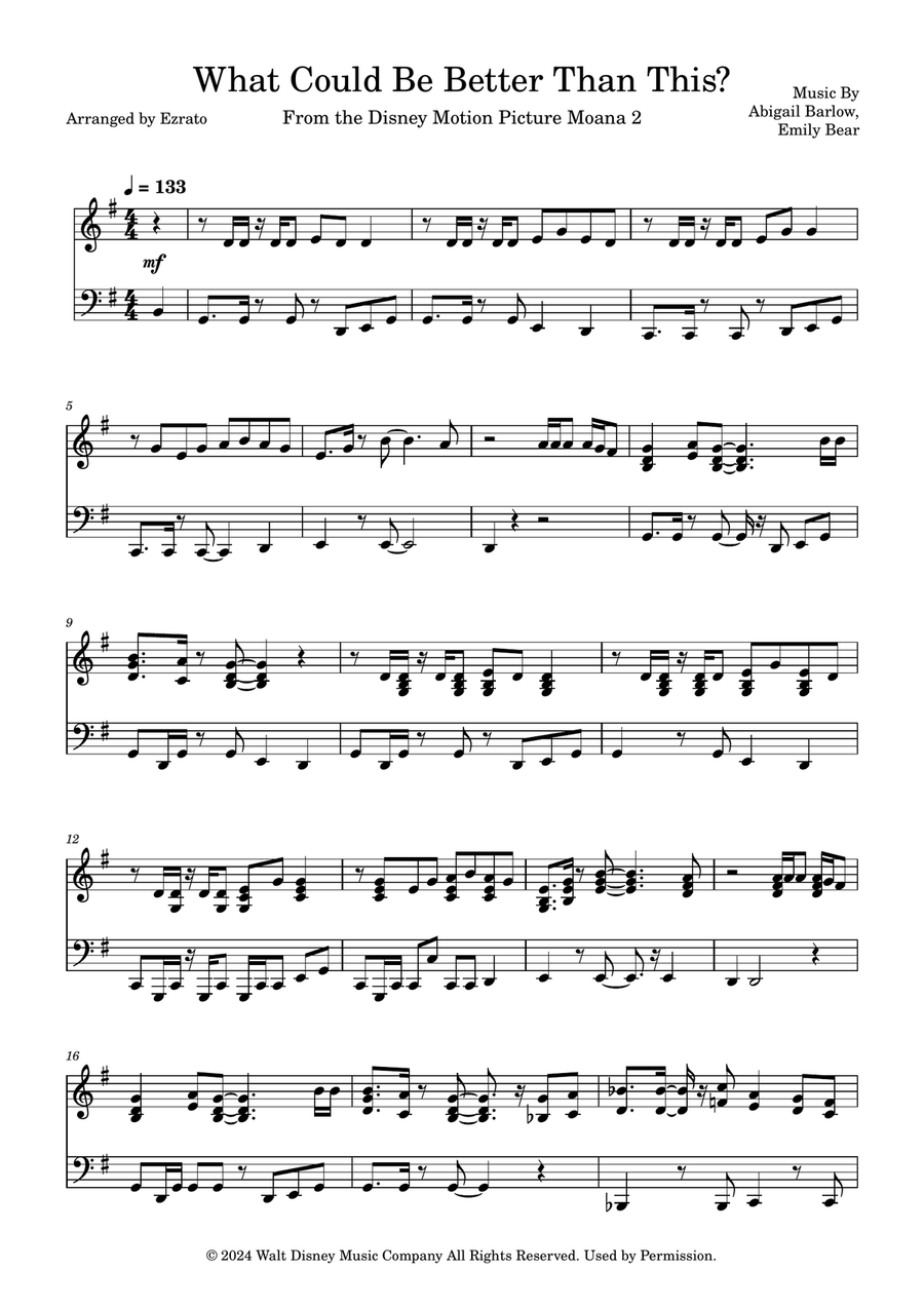 What Could Be Better Than This? Piano Solo scores gallery preview page 1