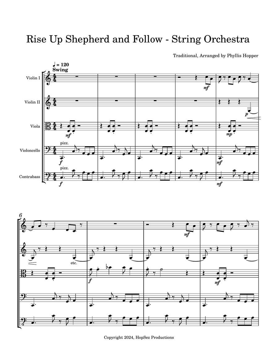 Rise Up Shepherd and Follow - String Orchestra String Orchestra scores gallery preview page 1
