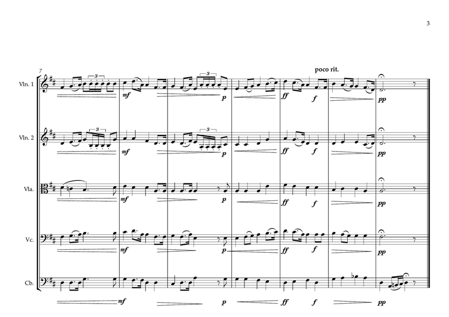 Faroese National Anthem for String Orchestra String Orchestra scores gallery preview page 3
