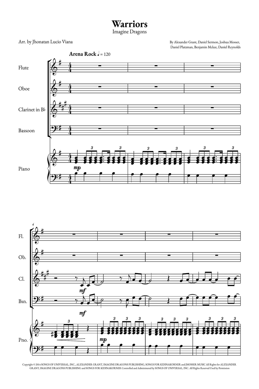 Warriors Small Ensemble scores gallery preview page 1