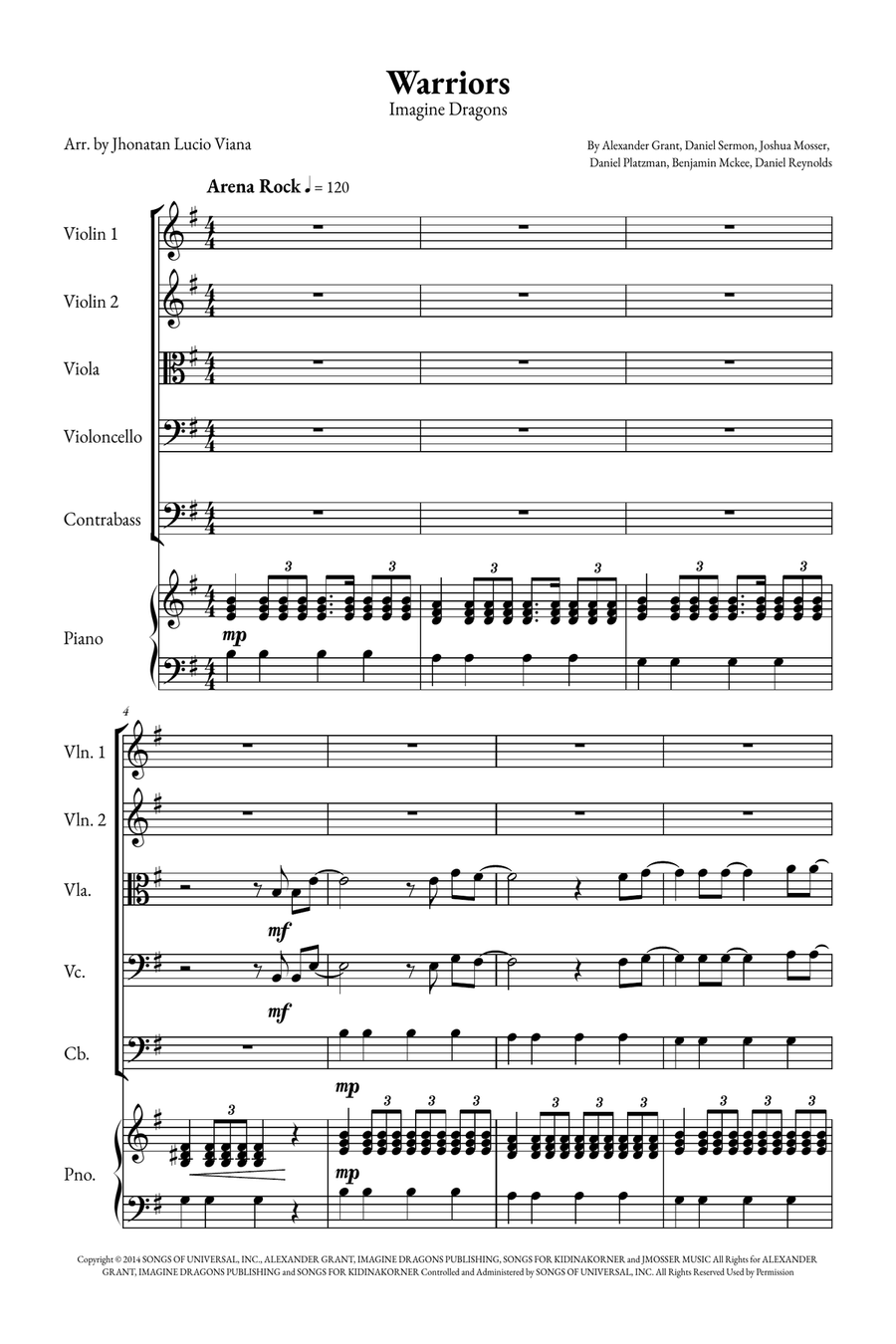 Warriors Small Ensemble scores gallery preview page 1