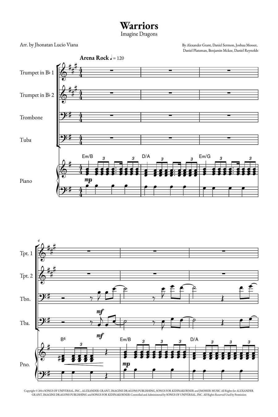 Warriors Small Ensemble scores gallery preview page 1