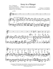 Away in a Manger (tenor vocal solo or unison, with piano accompaniment)