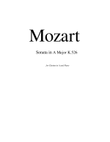 Sonata in A Major K.526 by W.A. Mozart for Clarinet in A and Piano