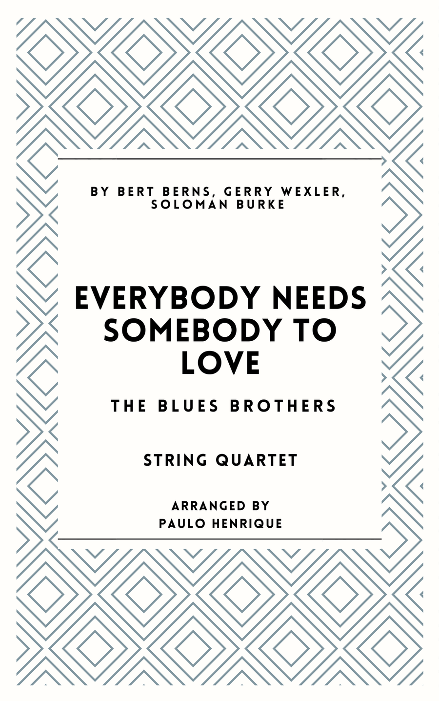 Everybody Needs Somebody To Love Everybody Needs Somebody To Love String Quartet scores gallery preview page 1