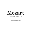 Sonata No.25 K.377 by W.A.Mozart for Clarinet and Piano