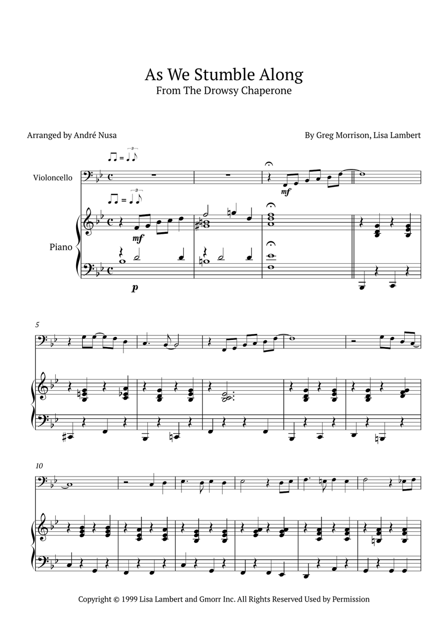 As We Stumble Along Piano scores gallery preview page 1