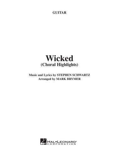 Wicked (Choral Highlights) (arr. Mark Brymer) - Guitar