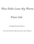 Thou Didst Leave thy Throne Christmas Piano Solo