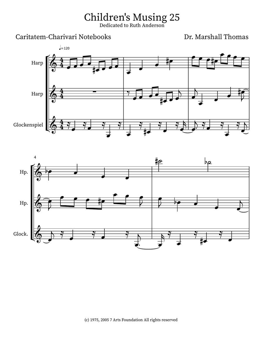 Children's Musing 25 Small Ensemble scores gallery preview page 1