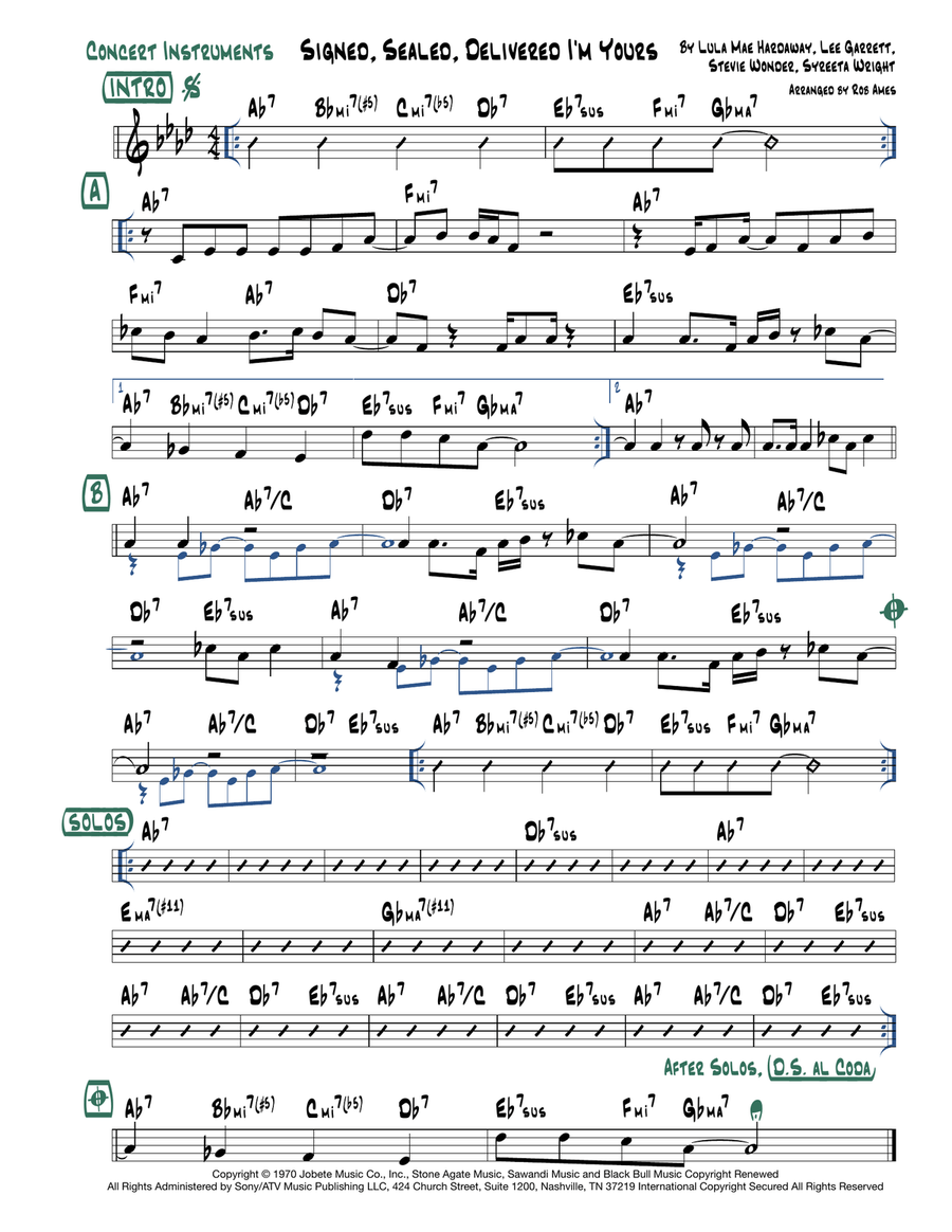 Signed, Sealed, Delivered I'm Yours Piano scores gallery preview page 1