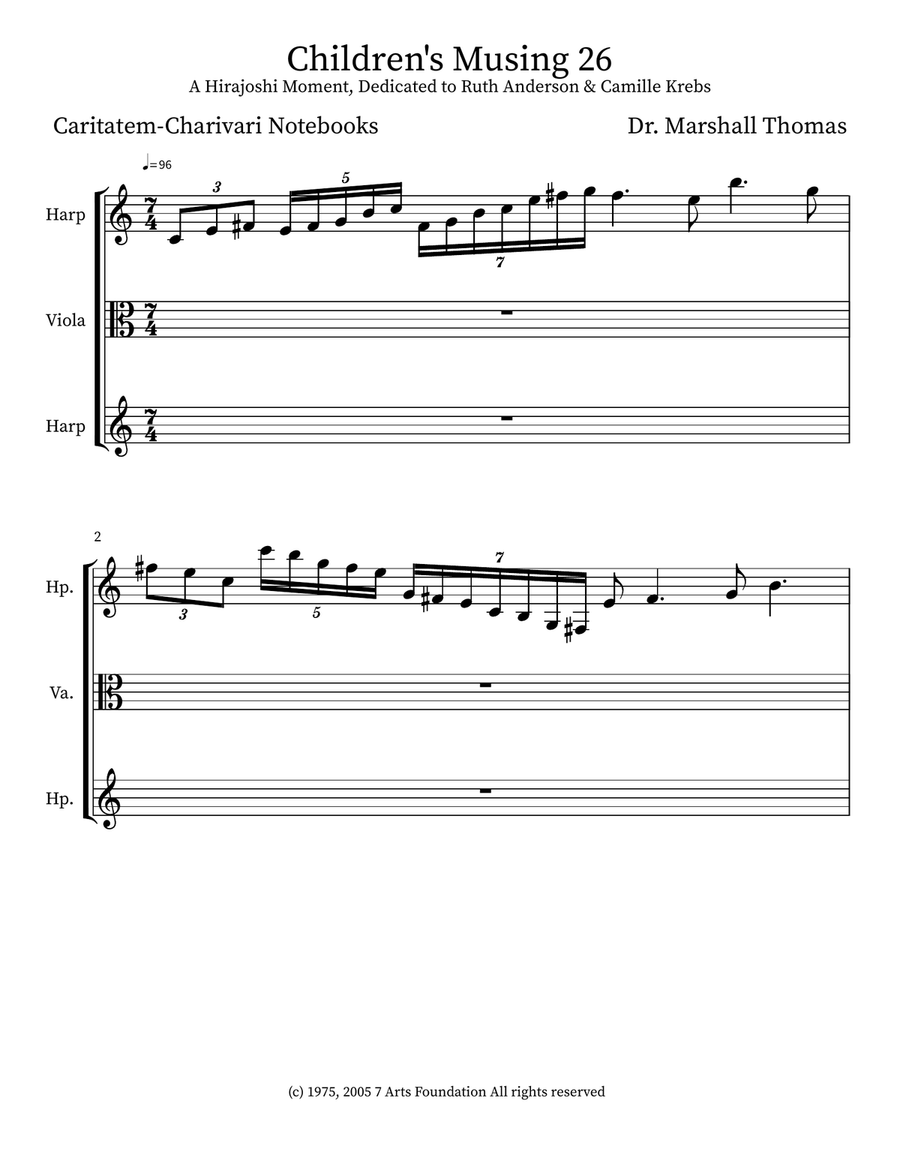 Children's Musing 26 Children's Musing 26 Small Ensemble scores gallery preview page 1