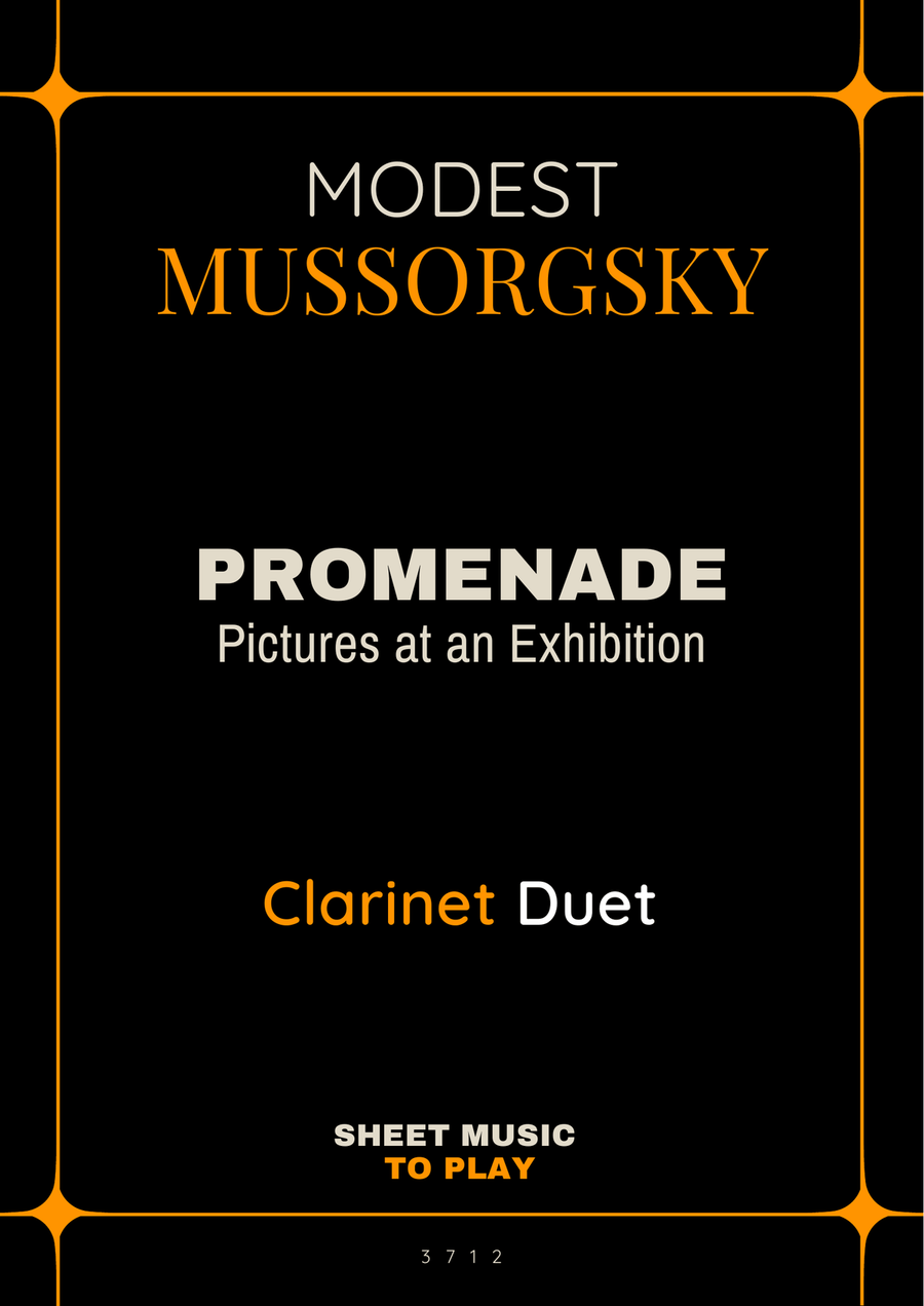 Pictures at an Exhibition - Promenade - Clarinet Duet Clarinet Duet scores gallery preview page 1