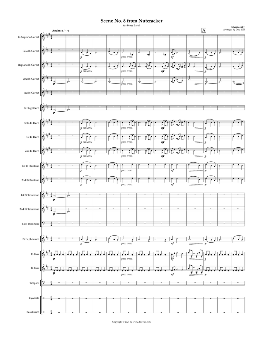 Scene no. 8 from Nutcracker Scene no. 8 from Nutcracker Brass Band scores gallery preview page 1