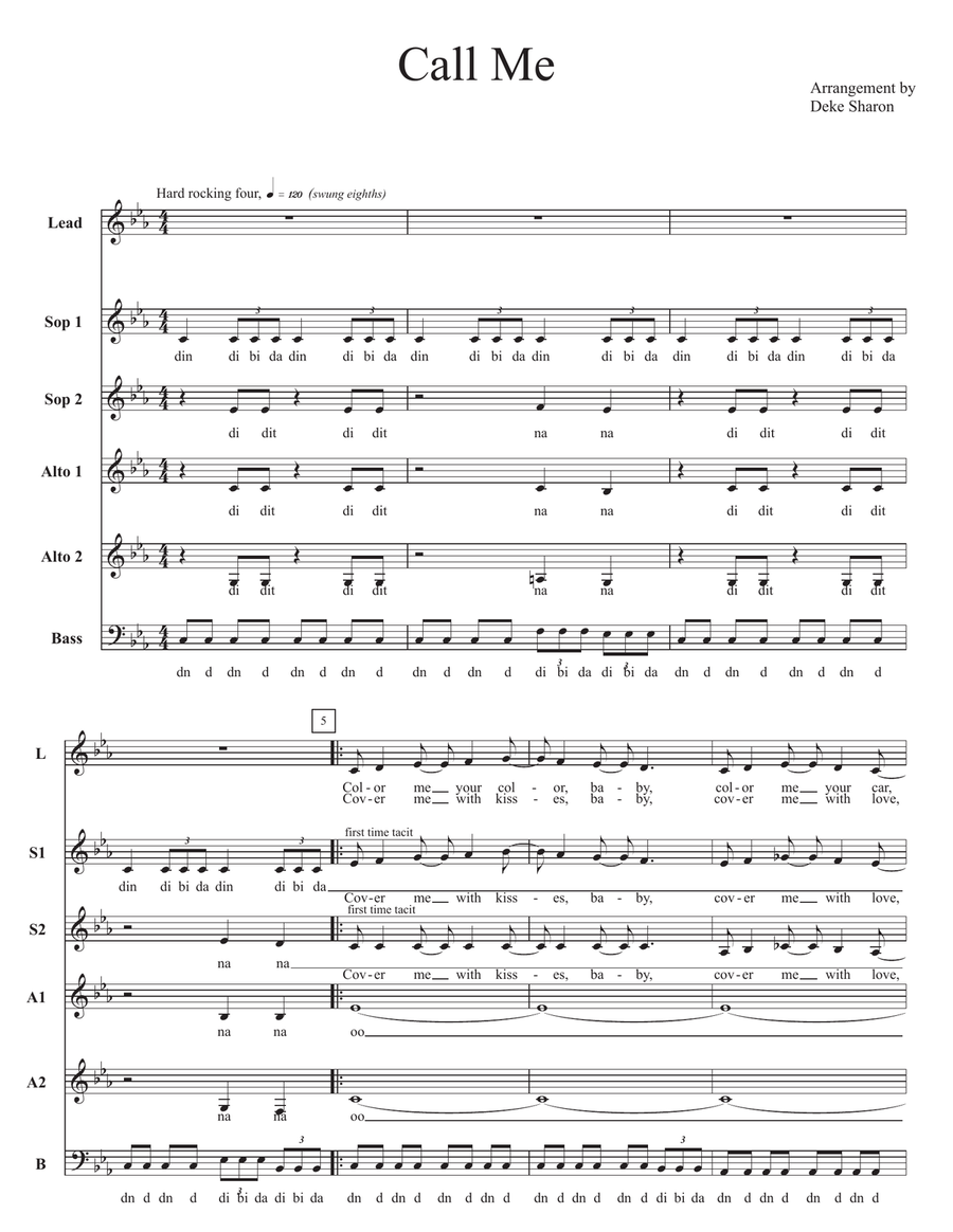 Call Me Call Me Divisi scores gallery preview page 1