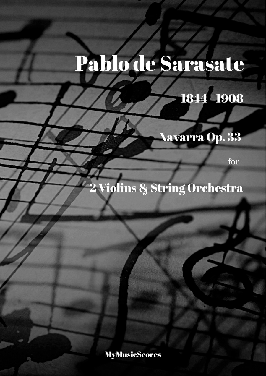 Sarasate Sarasate Navarra Op. 33 for 2 Violins and String Orchestra String Orchestra scores gallery preview page 1