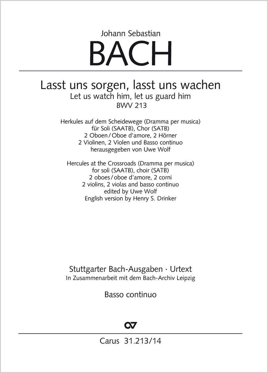 Let us watch him, let us guard him Basso Continuo scores gallery preview page 1