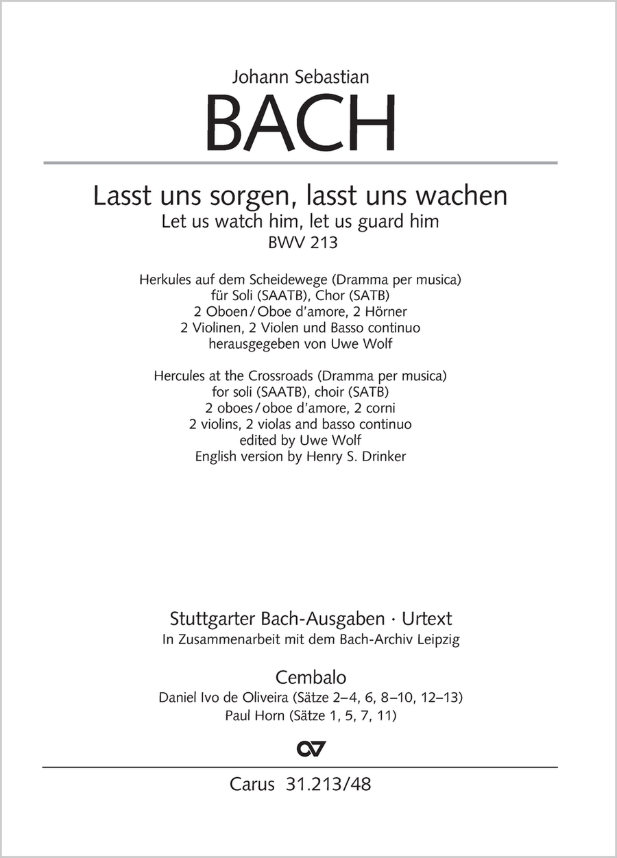 Let us watch him, let us guard him Harpsichord scores gallery preview page 1