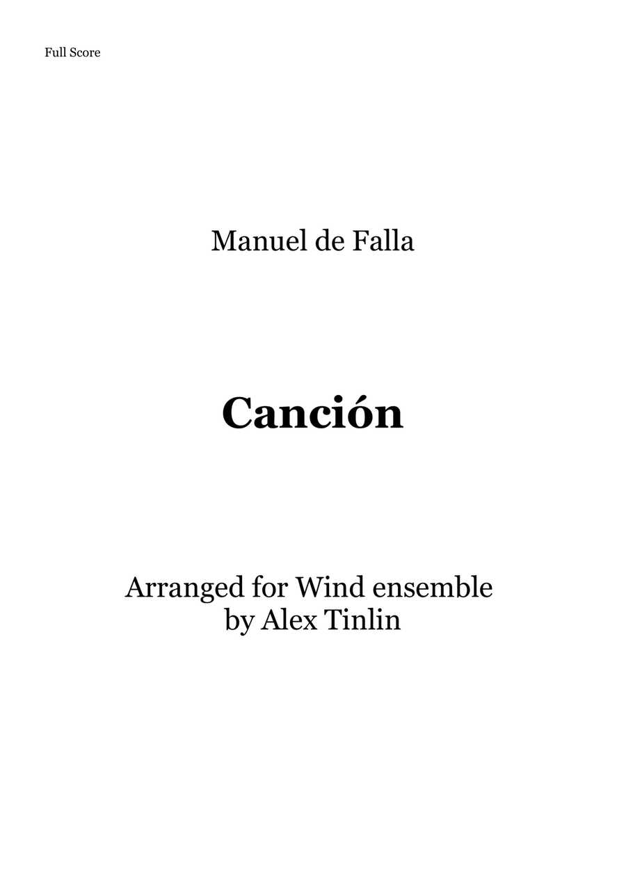Canción Canción Woodwind Quintet scores gallery preview page 1