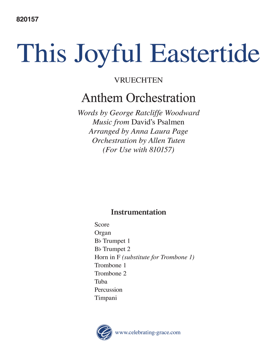 This Joyful Eastertide Orchestration 4-Part scores gallery preview page 1