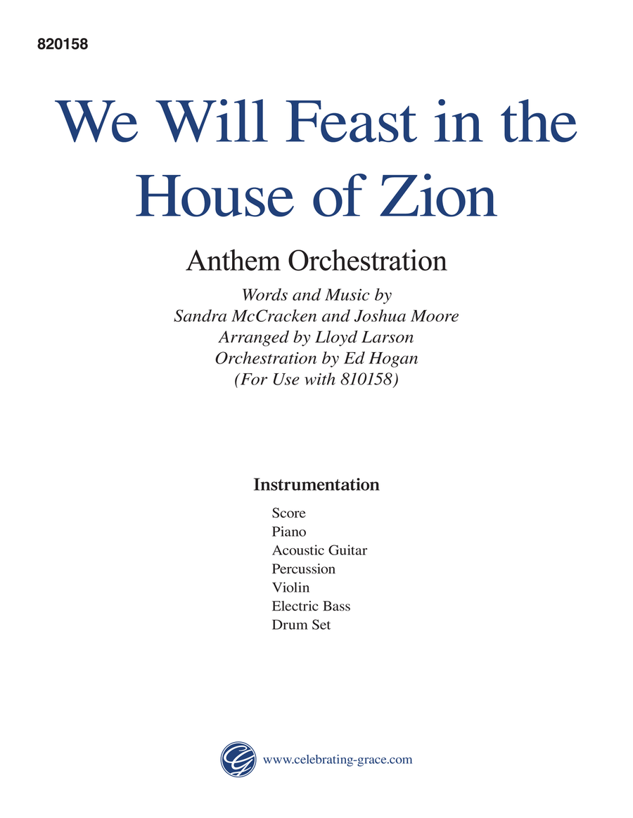 We Will Feast in the House of Zion Orchestration 4-Part scores gallery preview page 1