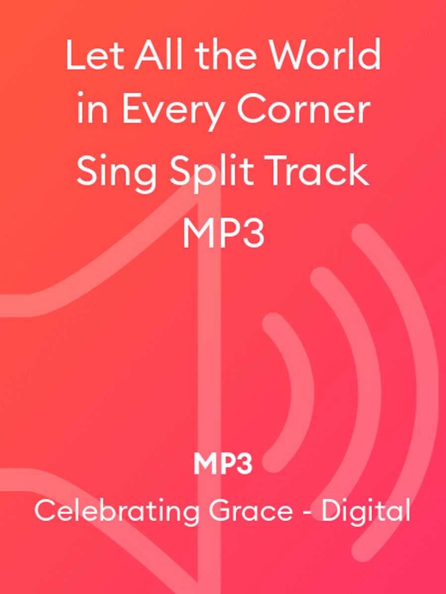 Let All the World in Every Corner Sing Split Track MP3 4-Part scores gallery preview page 1