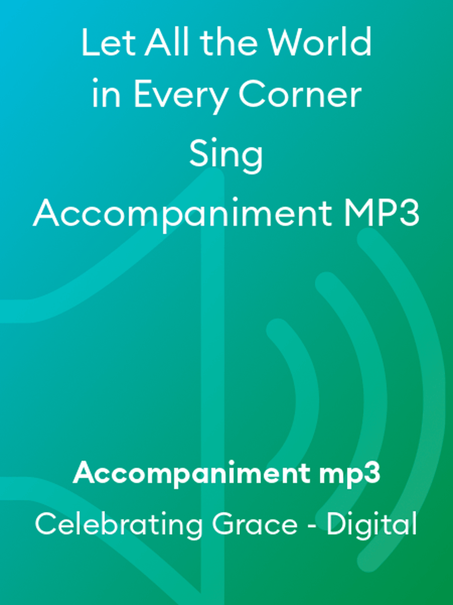 Let All the World in Every Corner Sing Accompaniment MP3 4-Part scores gallery preview page 1