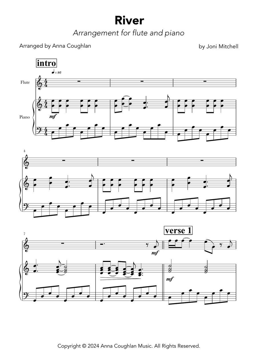 River River Flute Solo scores gallery preview page 1
