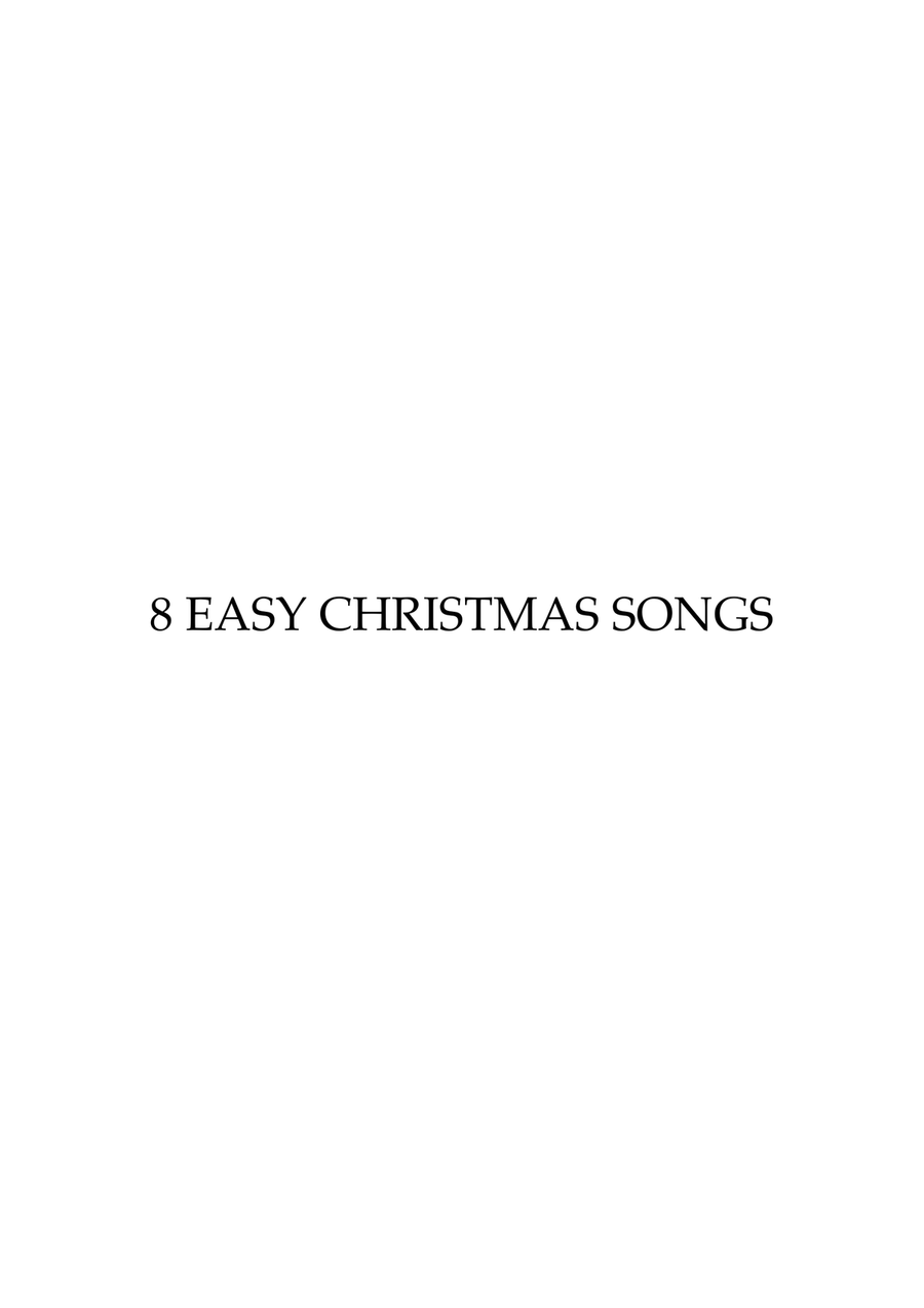 8 EASY CHRISTMAS SONGS (for Clarinet and Violin) B-Flat Clarinet scores gallery preview page 1