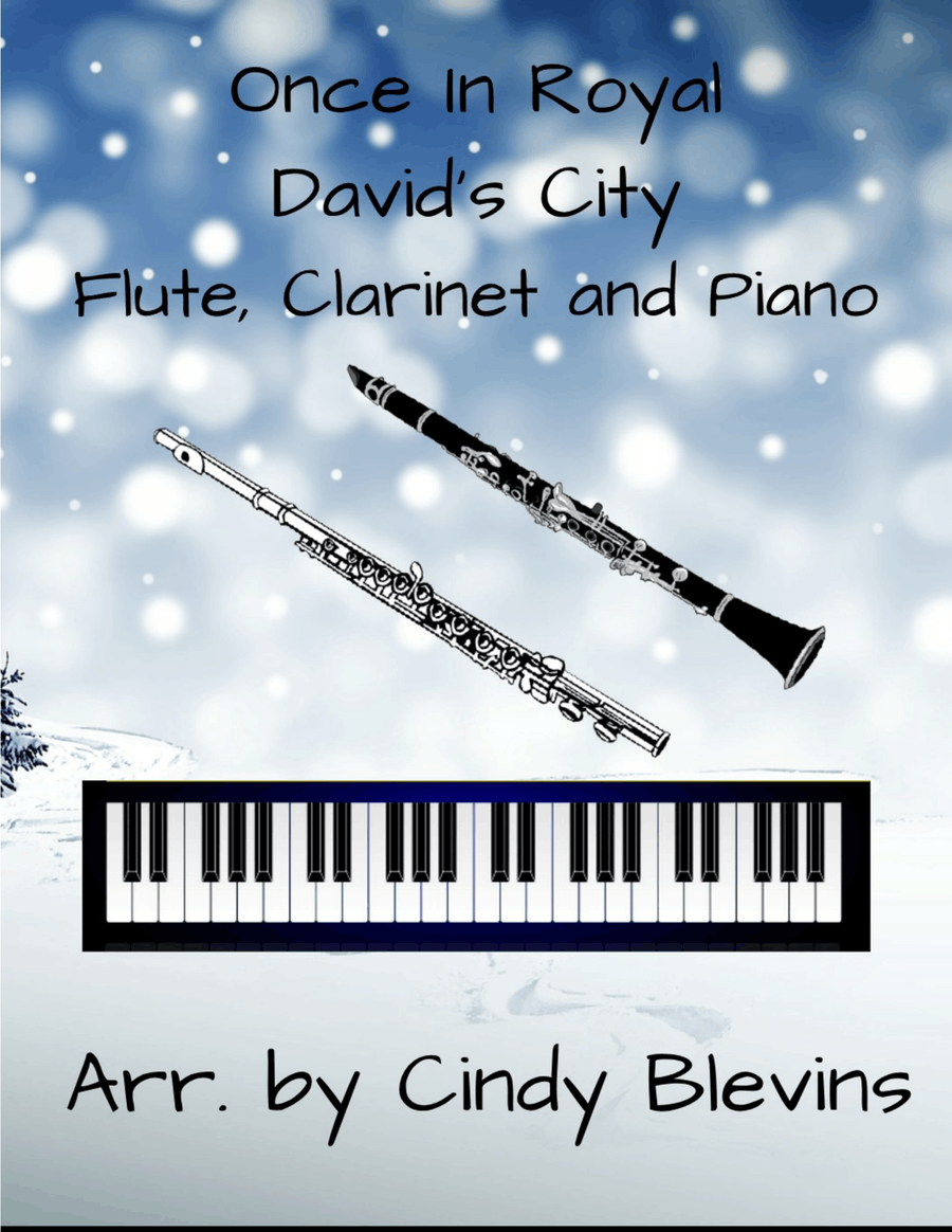 Once In Royal David's City, for Flute, Clarinet and Piano Small Ensemble scores gallery preview page 1