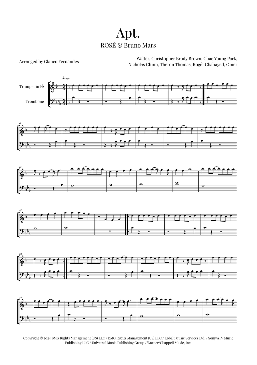Apt. Brass Duet scores gallery preview page 1