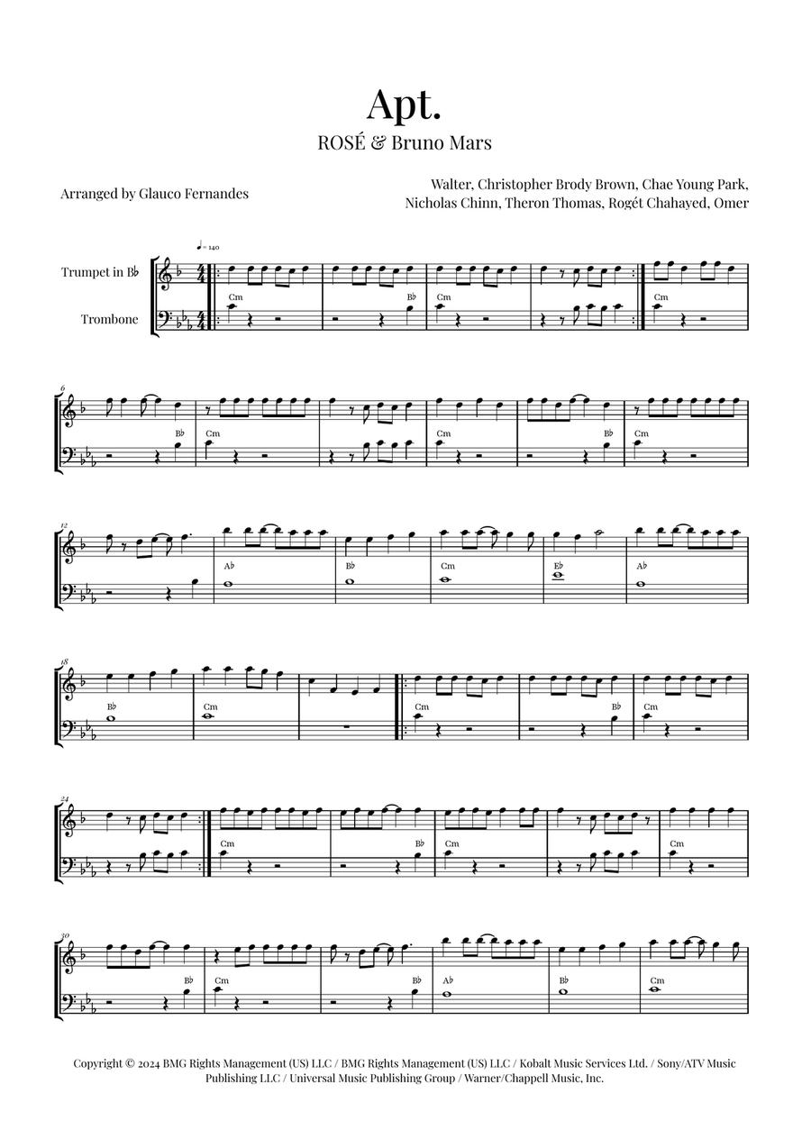 Apt. Brass Duet scores gallery preview page 1