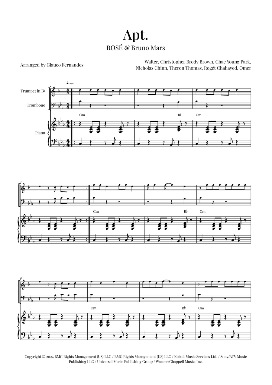 Apt. Brass Duet scores gallery preview page 1