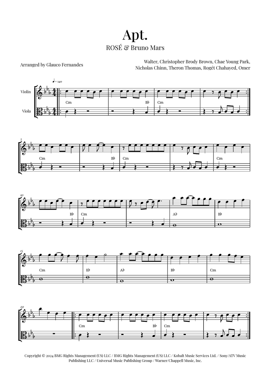 Apt. String Duet scores gallery preview page 1