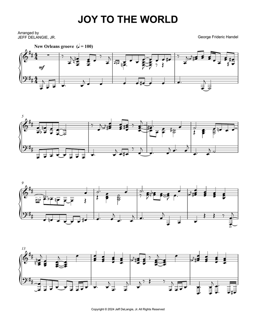 Joy to the World Joy to the World Piano Solo scores gallery preview page 1