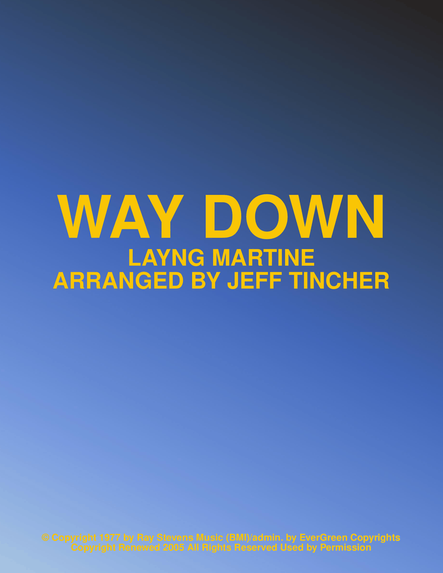 Way Down Way Down Piano, Vocal scores gallery preview page 1