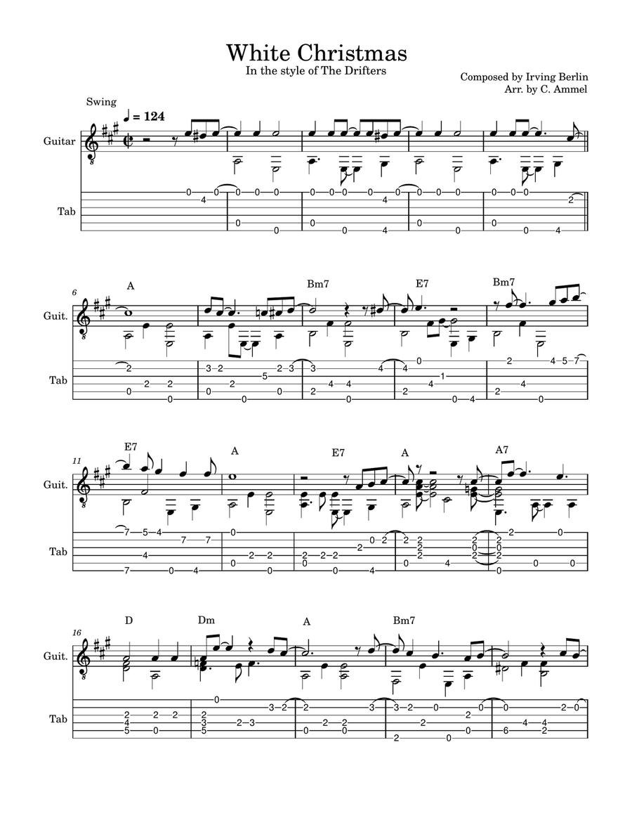White Christmas White Christmas Acoustic Guitar scores gallery preview page 1