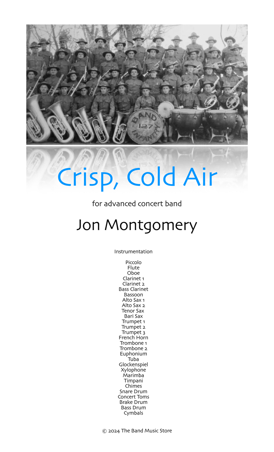 Crisp, Cold Air Concert Band scores gallery preview page 1