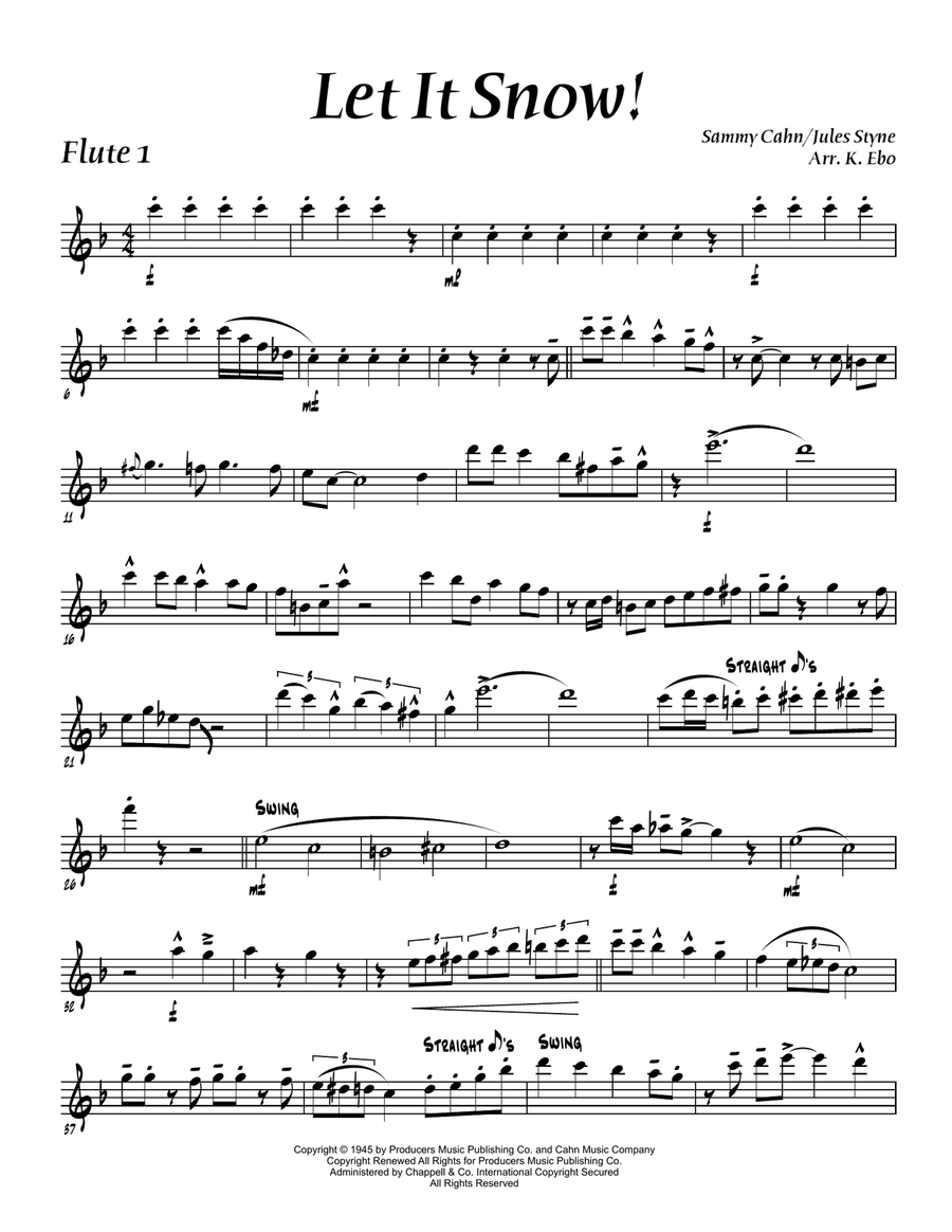 Let It Snow! Let It Snow! Let It Snow! Flute Quartet scores gallery preview page 1