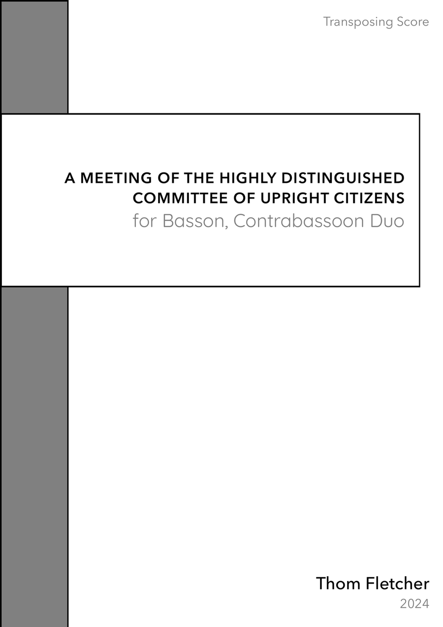 A Meeting of the Highly Distinguished Committee of Upright Citizens Woodwind Duet scores gallery preview page 1