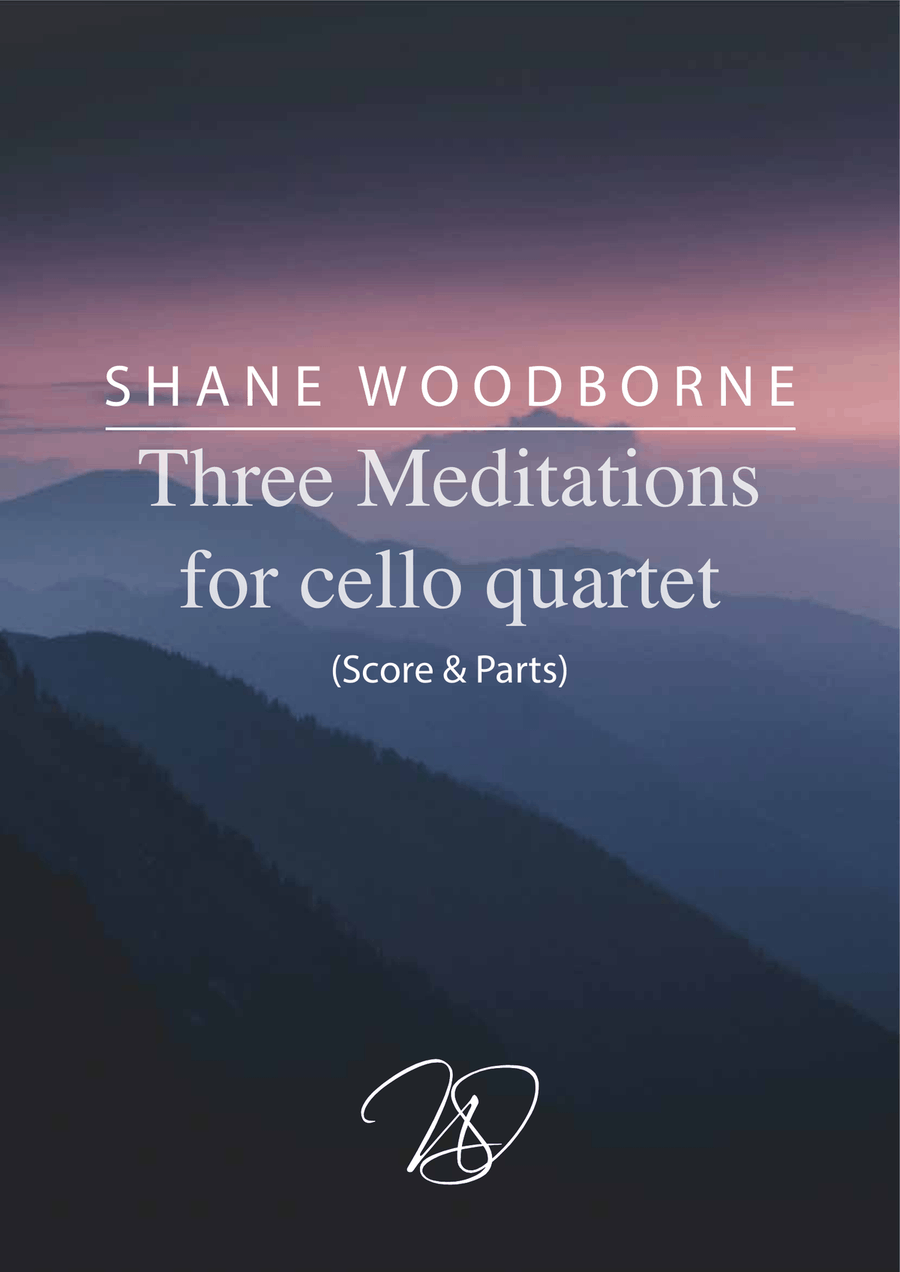 Three Meditations for Cello Quartet Chamber Music scores gallery preview page 1