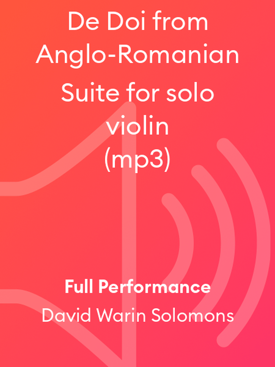 De Doi from Anglo-Romanian Suite for solo violin (mp3) Violin Solo scores gallery preview page 1