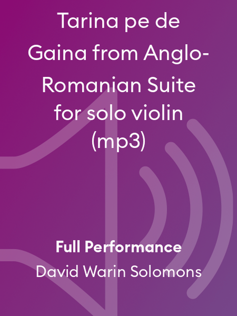 Tarina pe de Gaina from Anglo-Romanian Suite for solo violin (mp3) Violin Solo scores gallery preview page 1
