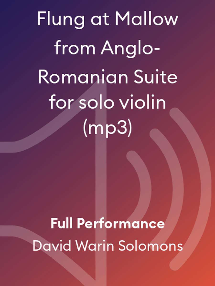 Flung at Mallow from Anglo-Romanian Suite for solo violin (mp3) Violin Solo scores gallery preview page 1